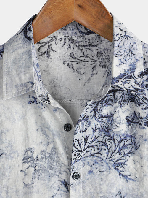 Camisa informal de manga corta para playa, verano, vacaciones, estilo vintage para hombre