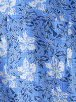 Camisa playera de algodón con estampado floral tropical de manga corta para hombre
