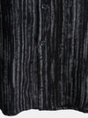 Camisa de manga corta transpirable con bolsillo y rayas negras para hombre