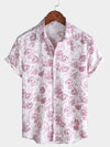 Camisa hawaiana de manga corta con estampado floral para hombre