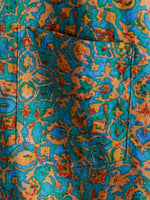 Camisa retro de manga corta con botones y bolsillo abstracto y elegante para hombre