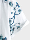 Camisa de manga corta con botones de verano Blossom para hombre