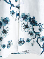 Camisa de manga corta con botones de verano Blossom para hombre