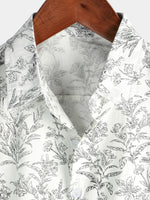 Camisa hawaiana de verano con estampado floral y botones para hombre