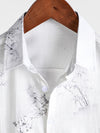 Camisa informal de manga corta con estampado de bambú para hombre