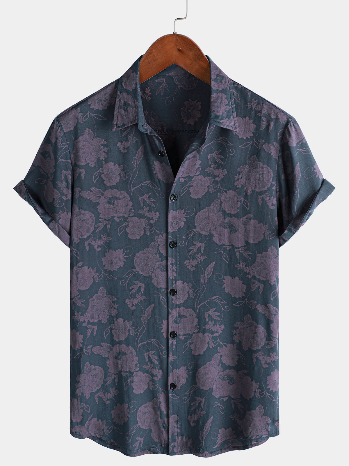 Camisa hawaiana retro de verano para playa de manga corta para hombre