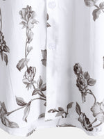 Camisa informal de manga corta de algodón con estampado floral para hombre