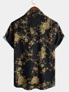Camisa de manga corta de algodón con estampado floral para hombre