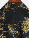 Camisa de manga corta de algodón con estampado floral para hombre
