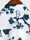 Camisa de playa de verano con botones y estampado floral de manga corta para hombre