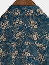 Camisa de verano con bolsillo y estampado retro para hombre