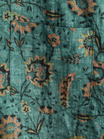 Camisa de manga corta de algodón transpirable con bolsillo y estampado floral retro para hombre