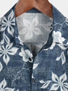 Camisa hawaiana de manga corta con botones y estampado floral para hombre