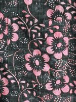 Camisa hawaiana de manga corta con bolsillo floral rosa para hombre