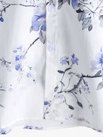 Camisa informal de verano de manga corta con estampado floral para hombre