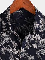 Camisa informal de manga corta con estampado floral para hombre para vacaciones de verano