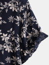 Camisa informal de manga corta con estampado floral para hombre para vacaciones de verano