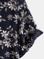 Camisa informal de manga corta con estampado floral para hombre para vacaciones de verano