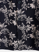 Camisa informal de manga corta con estampado floral para hombre para vacaciones de verano