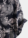 Camisa de manga corta de verano con estampado floral de rayón para hombre