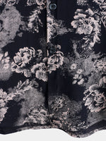 Camisa de manga corta de verano con estampado floral de rayón para hombre
