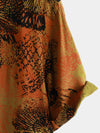 Camisa hawaiana de manga corta transpirable con estampado floral retro para hombre