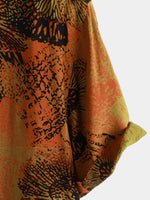 Camisa hawaiana de manga corta transpirable con estampado floral retro para hombre