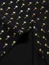 Camisa de manga corta con cuello cubano y palmera dorada para hombre