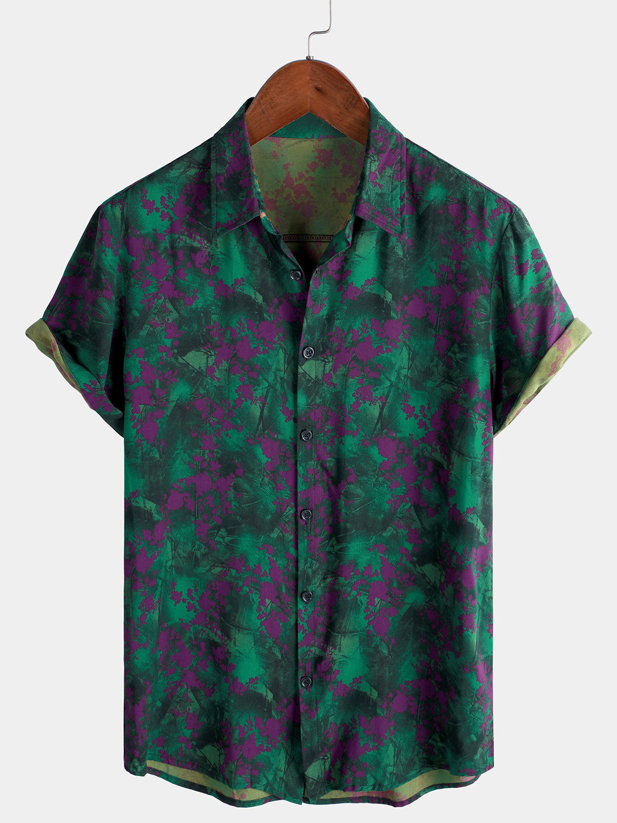 Camisa hawaiana de manga corta transpirable vintage para hombre