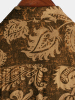 Camisa hawaiana de manga corta transpirable retro festiva para hombre