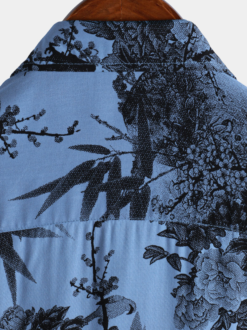 Camisa hawaiana de manga corta transpirable retro festiva para hombre