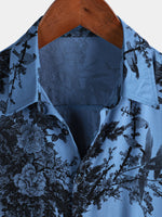 Camisa hawaiana de manga corta transpirable retro festiva para hombre