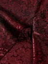 Camisa de manga corta de satén de seda jacquard con estampado floral para hombre