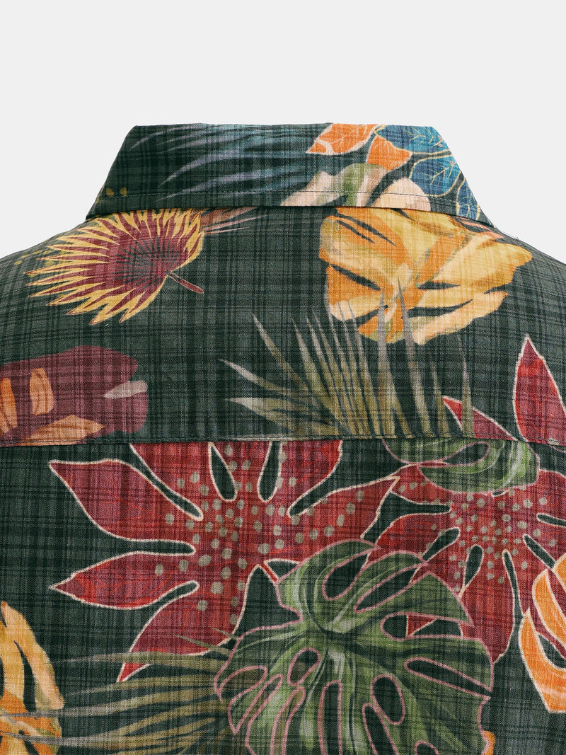 Camisa hawaiana de manga corta transpirable de verano para hombre