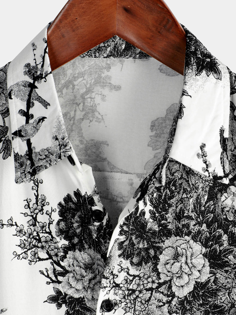 Camisa hawaiana de manga corta transpirable con botones para vacaciones de verano para hombre