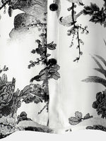 Camisa hawaiana de manga corta transpirable con botones para vacaciones de verano para hombre