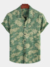 Camisa hawaiana informal retro con bolsillos para hombre