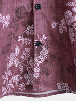 Camisa hawaiana de manga corta con botones y estampado floral para hombre