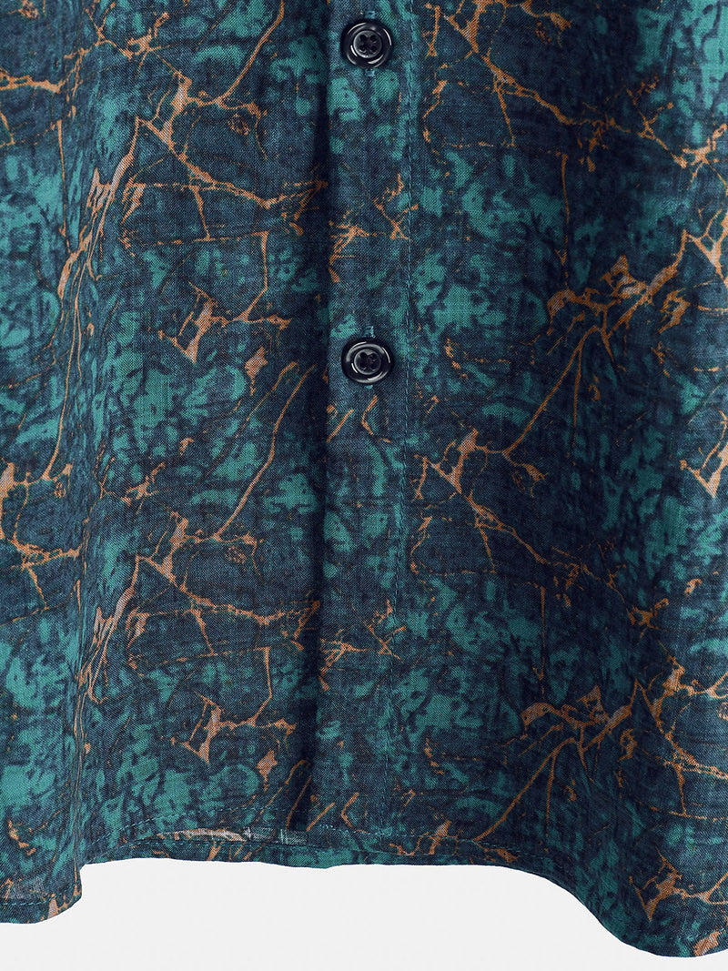 Camisa informal de manga corta con bolsillo transpirable para hombre para vacaciones