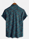 Camisa informal de manga corta con bolsillo transpirable para hombre para vacaciones