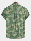 Camisa hawaiana informal retro con bolsillos para hombre