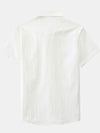 Camisa informal con botones y bolsillo liso para hombre