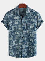 Camisa vintage con bolsillo para hombres ideal para vacaciones casuales