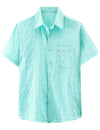 Camisa hawaiana informal a cuadros para hombre, ideal para vacaciones de verano en la playa