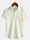 Camisa informal de manga corta con bolsillo de verano para hombre