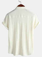 Camisa informal de manga corta con bolsillo de verano para hombre
