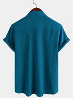 Camisa informal de manga corta con bolsillo de verano para hombre