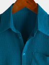 Camisa informal de manga corta con bolsillo de verano para hombre
