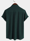 Camisa informal de manga corta con bolsillo de verano para hombre